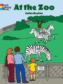 Paperback At the Zoo Coloring Book