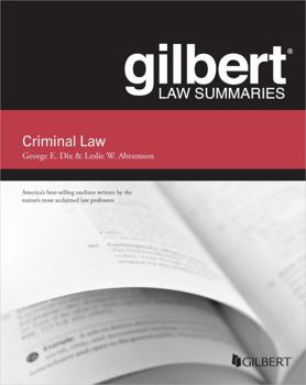 Paperback Gilbert Law Summary on Criminal Law (Gilbert Law Summaries) Book