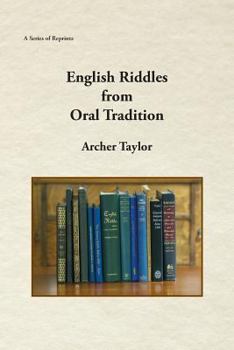 Paperback English Riddles in Oral Tradition Book