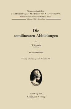 Paperback Die Semilinearen Abbildungen [German] Book