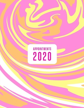 Paperback Appointment Book 2020: Nail Salon, Technician, Spa, Hair stylist, Beautician appointment book 2020. Month to Month Calendar + Daily / Hourly Book