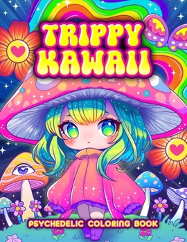Trippy Kawaii Psychedelic Coloring Book: Cute Stoner and Hippie Coloring for Adult Relaxation B0CMY1GJQ7 Book Cover