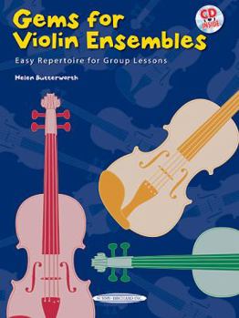 Paperback Gems for Violin Ensembles, Bk 1: Easy Repertoire for Group Lessons, Book & CD Book
