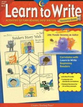 Paperback Learn to Write Resource Guide: Grades K-2 Book