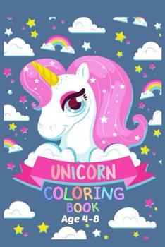 Unicorn Coloring Book Age 4-8: Kids Children Favorite Coloring Page Animal Coloring Activity Page for Children Kids and Adult 6x9'' 2 Set of 50 Unique Design for Relaxing Coloring