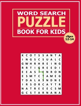 Paperback Word Search Puzzle Book for Kids Ages 12-14: Large print word search puzzle for kids.(with Solution) Book