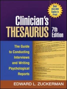 Paperback Clinician's Thesaurus: The Guide to Conducting Interviews and Writing Psychological Reports Book