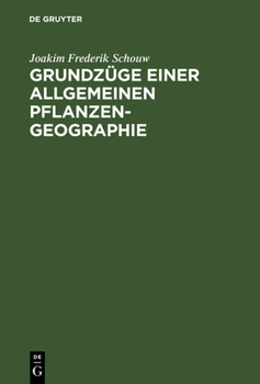 Hardcover Grundzüge einer allgemeinen Pflanzengeographie [German] Book