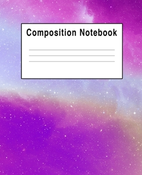 Composition Notebook: Iridescent Pink Rainbow Space