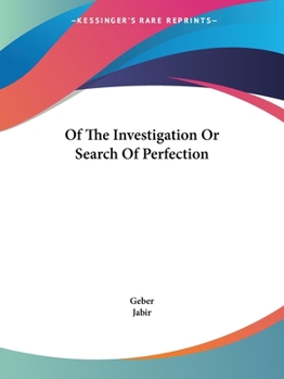 Paperback Of The Investigation Or Search Of Perfection Book