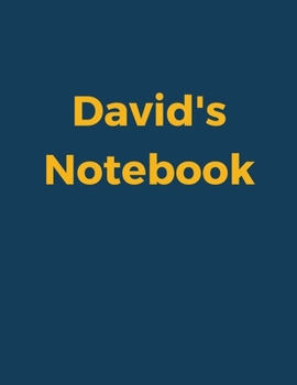 Paperback David's Notebook: Blue Navy Cover, College Ruled, 100 Sheets, 8.5" x 11" (Letter Size), White Paper Book