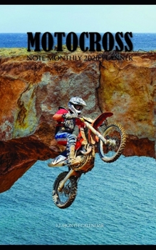 Paperback Motocross Note Monthly 2020 Planner 12 Month Calendar Book