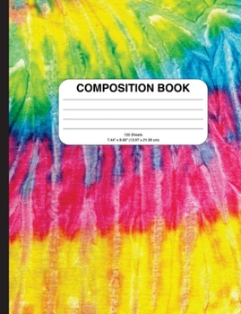 Paperback Composition Notebook with Tie Dye (wide ruled) Book