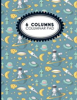 Paperback 6 Columns Columnar Pad: Account Book Ledger, Accounting Notebook Ledger, Ledger For Accounting, Cute Space Cover, 8.5 x 11, 100 pages Book