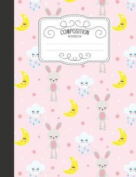 Paperback Composition Notebook: Kawaii Wide Ruled Comp Books for School - Lovely Rabbit Book