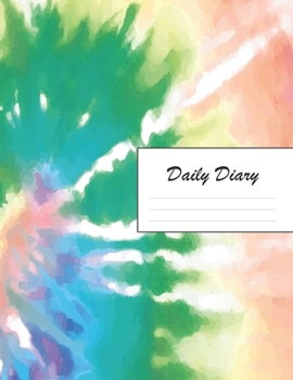 Daily Diary: Blank 2020 Journal Entry Writing Paper for Each Day of the Year Tie Dye Seventies Pattern January 20 - December 20 366 Dated Pages A Notebook to Reflect, Write, Document & Diarise Your Li