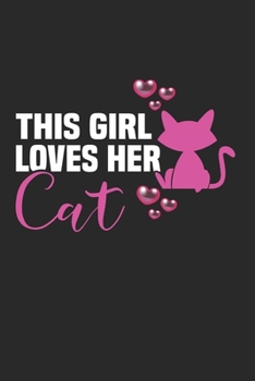 Paperback This Girl Loves Her Cat: Kariertes A5 Notizbuch oder Heft f?r Sch?ler, Studenten und Erwachsene Book
