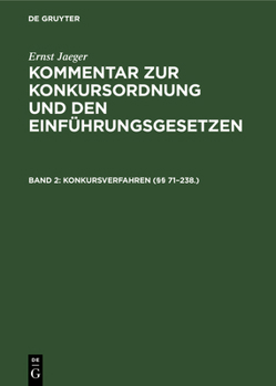 Hardcover Konkursverfahren (§§ 71-238.) [German] Book