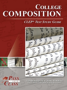 Hardcover College Composition CLEP Test Study Guide Book