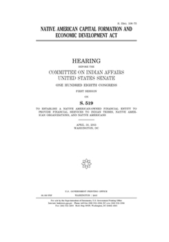 Native American Capital Formation and Economic Development Act
