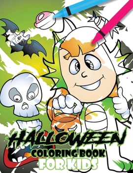 Paperback Halloween Coloring Book For Kids Book