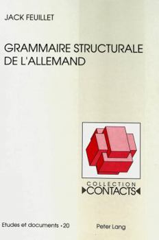 Hardcover Grammaire Structurale de l'Allemand [French] Book