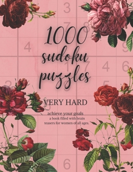 Paperback 1000 Sudoku Puzzles: Very Hard: a book filed with brain teasers for women of all ages Book