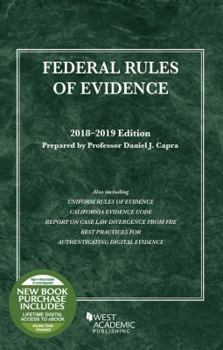 Paperback Federal Rules of Evidence, with Faigman Evidence Map, 2018-2019 Edition (Selected Statutes) Book