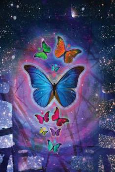 Paperback Dotted Journal 6 X 9: Colorful Butterfly Abstract Grid Dot Notebook 202 Pages Book