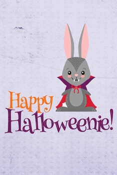 Happy Halloween: Bunny Vampire Nifty Cute Cartoon October Wide Ruled Paper Autumn Candy Sweet Boo Ghost Bat Moon Notebook Journal Blank Lined Workbook ... 110 pages (Halloween Friend Journal Notebook)