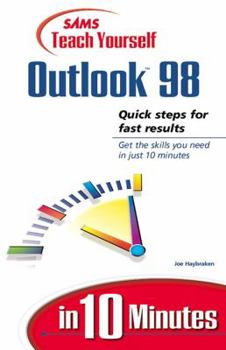 Paperback Sams Teach Yourself Outlook 98 in 10 Minutes Book