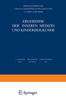 Paperback Ergebnisse Der Inneren Medizin Und Kinderheilkunde: Fünfzehnter Band [German] Book