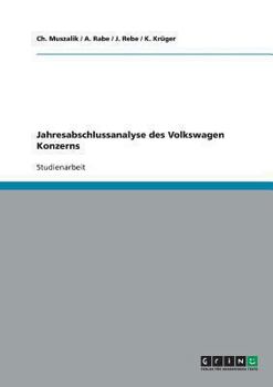 Paperback Jahresabschlussanalyse des Volkswagen Konzerns [German] Book