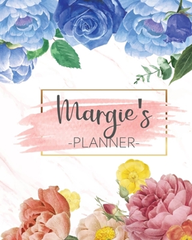 Paperback Margie's Planner: Monthly Planner 3 Years January - December 2020-2022 - Monthly View - Calendar Views Floral Cover - Sunday start Book