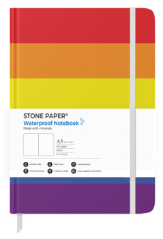 Hardcover Stone Paper Rainbow Blank Notebook Book