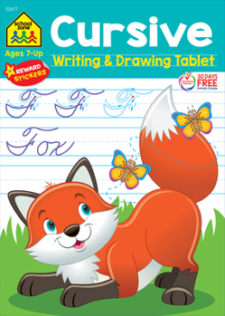 Paperback School Zone Cursive Writing & Drawing Tablet Workbook Book