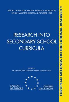 Hardcover Research into Secondary School Curricula Book