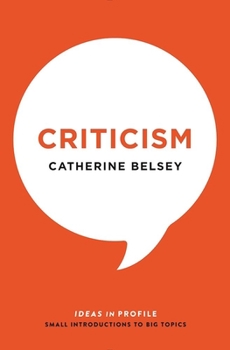 Paperback Criticism: Ideas in Profile Book