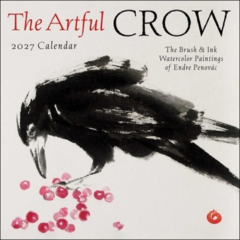 The Artful Crow 2027 Wall Calendar: Brush and Ink Watercolor Paintings