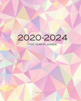 Paperback 2020-2024 Five Year Planner-Pink Geometry: 60 Months Calendar, 5 Year Monthly Appointment Notebook, Agenda Schedule Organizer Logbook and Business Pla Book