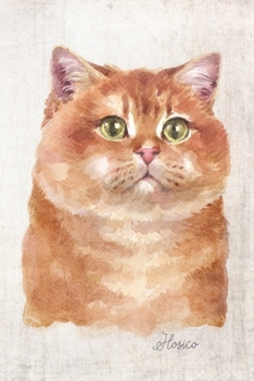 Hosico Cat Portrait Notebook: Blank Lined Journal for Cat Lovers, Cat Mom, Cat Dad and Pet Owners | 6x9 with College Ruled Pages (Watercolor Cat Journals)