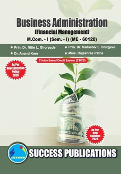 Paperback Financial Management, First Year, M.Com, Sem-I-English Book