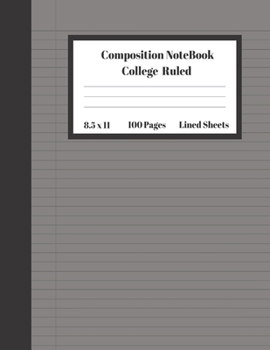 Composition Notebook College Ruled Lined Sheets: Large Pretty Under 10 Dollar Notebook Paper Back Black Cover to School Gifts and Home Schooling ... Teens Women students Kids Adults Teachers