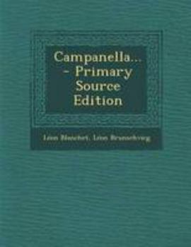 Paperback Campanella... - Primary Source Edition [French] Book