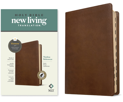 Imitation Leather NLT Thinline Reference Bible, Filament Enabled Edition (Red Letter, Leatherlike, Rustic Brown, Indexed) Book
