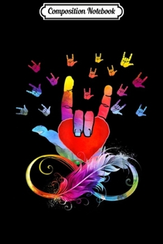 Paperback Composition Notebook: I love you ASL Alphabet American Sign Language Pride LGBT Journal/Notebook Blank Lined Ruled 6x9 100 Pages Book