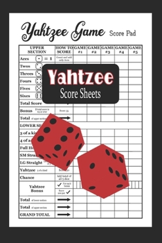 Paperback Yahtzee Score Sheets: Yahtzee Score Record Book