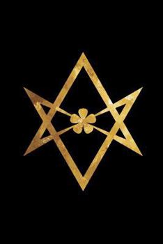 Paperback Unicursal Hexagram: Thelema - Magical Journal - Black and Gold - College Ruled Lined Pages Book