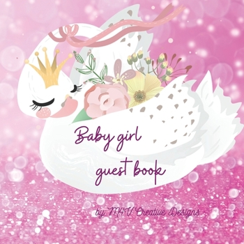 Paperback Baby girl guest book: Adorable baby girl guest book for baby shower or baptism. Book