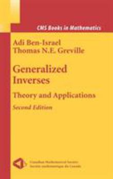 Hardcover Generalized Inverses: Theory and Applications Book